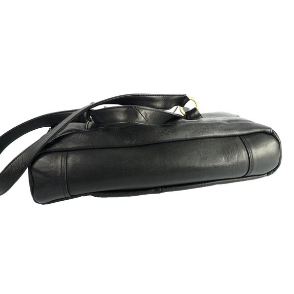 Derek Alexander Super Soft Black Leather Handbag Shoulder Bag 14"x8" Excellent - Picture 6 of 16